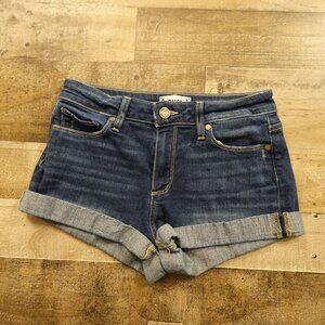 PAIGE Jimmy Jimmy Jean Shorts Women’s 25 Blue Roll Cuff Cabrera Distressed
